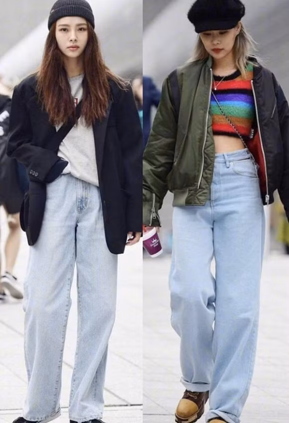 trang phục, trang phục mùa thu, quần jeans, cách kết hợp quần jeans
