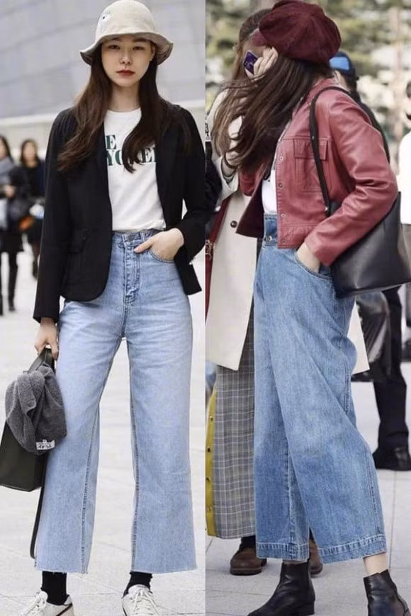 trang phục, trang phục mùa thu, quần jeans, cách kết hợp quần jeans