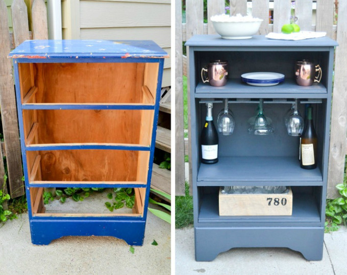 Quầy bar mini:Thực chất nó là một chiếc tủ giày nhiều ngăn được "hô biến" thành nơi đựng đồ uống, đồ pha chế. Quầy bar này có thể phù hợp với ngôi nhà nhỏ hoặc sử dụng cho một bữa tiệc ngoài vườn. Quầy bar mini: Thực chất nó là một chiếc tủ giày nhiều ngăn được hô biến thành nơi đựng đồ uống, đồ pha chế. Quầy bar này có thể phù hợp với ngôi nhà nhỏ hoặc sử dụng cho một bữa tiệc ngoài vườn.