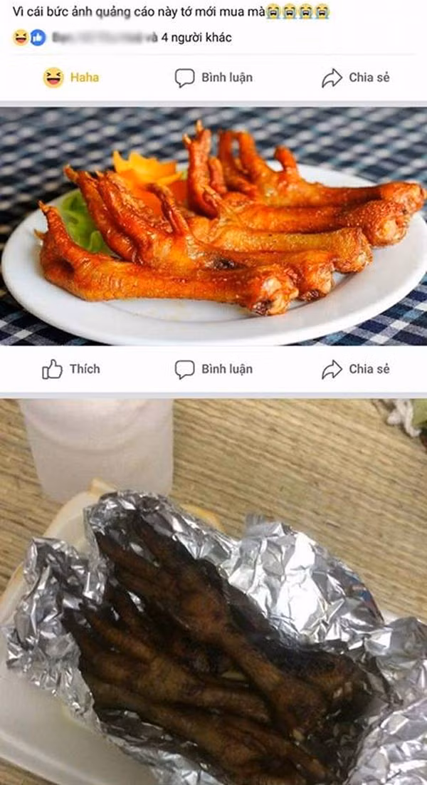 qua tin hinh quang cao, co nang "cay dang" nhan ve mon "chan ga nuong bong dem" - 1