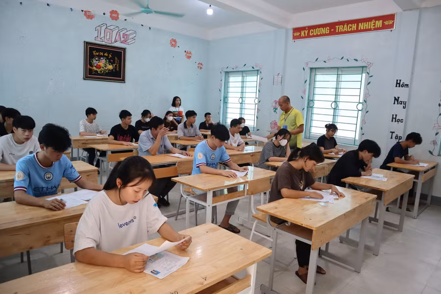 Các thí sinh Lai Châu tự tin bước vào môn thi cuối.