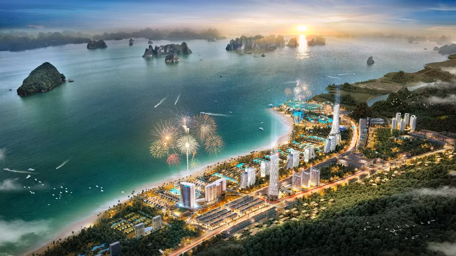 Sonasea Vân Đồn Harbor City sở hữu vị trí ven biển tuyệt đẹp với tầm nhìn trực diện về phía vịnh Bái Tử Long hùng vĩ.