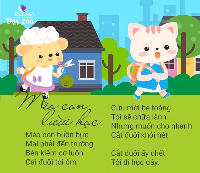 11 bai tho dan gian cho tre 3-4 tuoi phat trien tri nao, thong minh hon - 11