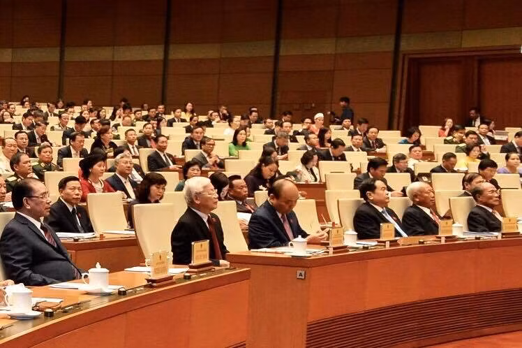 Các đại biểu tại phiên khai mạc kỳ họp thứ 8 Quốc hội khóa XIV.