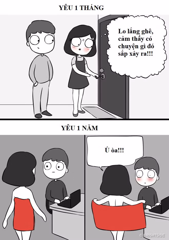 Tranh vui: Yêu một tháng và một năm khác nhau thế nào? hình ảnh 9 Tranh vui: Yeu mot thang va mot nam khac nhau the nao? hinh anh 9