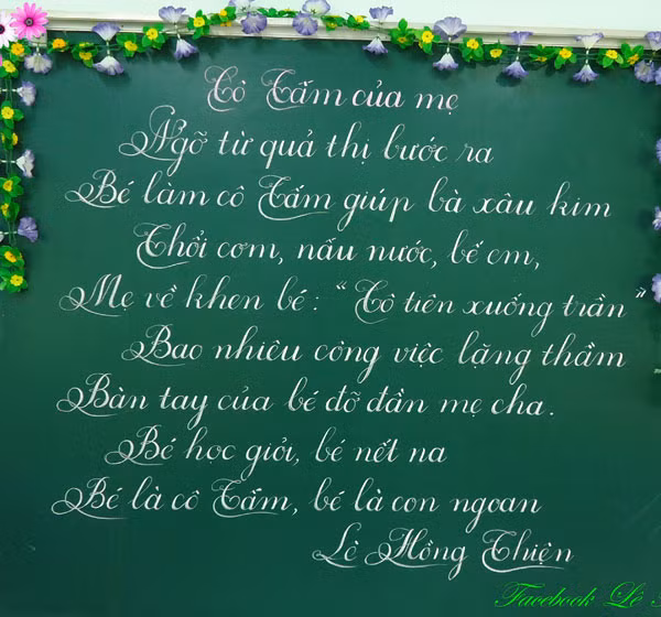 đam mê viết chữ đẹp đã theo anh từ khi còn là một cậu bé, 3 năm gần đây nét chữ ngày càng hoàn thiện hơn
