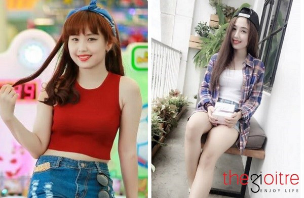 Thanh Thanh trước và sau khi giảm cân. Thanh Thanh trước và sau khi giảm cân.