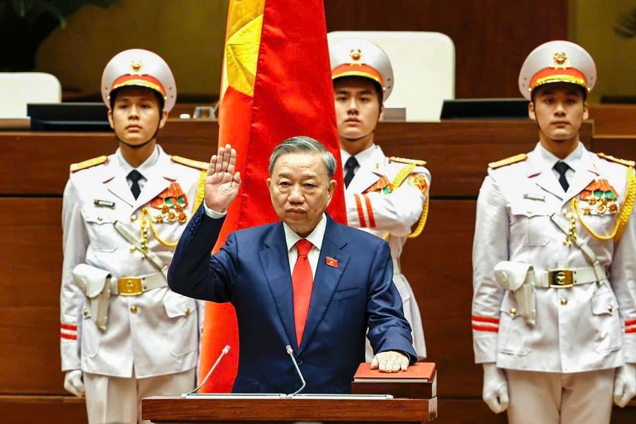 Tân Chủ tịch nước - Đại tướng Tô Lâm tuyên thệ nhậm chức.