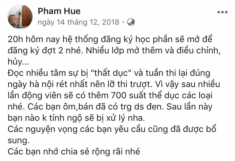 Ngó lơ thể dục, sinh viên trượt như “sung rụng“ ảnh 2 Ngó lơ thể dục, sinh viên trượt như