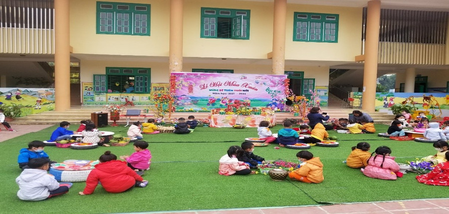 Hoạt động trải nghiệm "Bé vui đón Tết" của các bé điểm trường Pú Tỉu. Hoạt động trải nghiệm "Bé vui đón Tết" của các bé điểm trường Pú Tỉu.