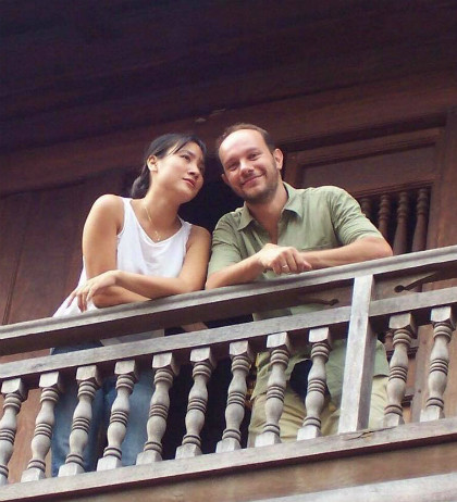 Chị Đặng Tố Nga và chồng người Italy hơn chị 7 tuổi. Ảnh: NVCC.