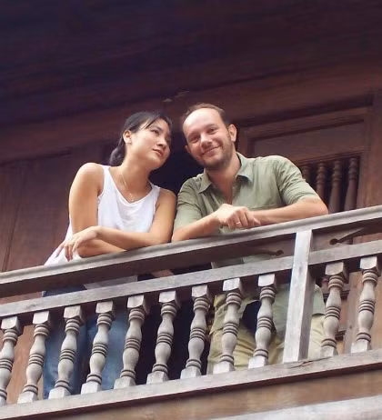 Chị Đặng Tố Nga và chồng người Italy hơn chị 7 tuổi. Ảnh: NVCC.