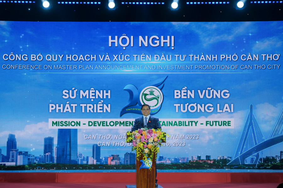 Thủ tướng Phạm Minh Chính nhận định TP Cần Thơ là trung tâm của vùng Đồng bằng sông Cửu Long.