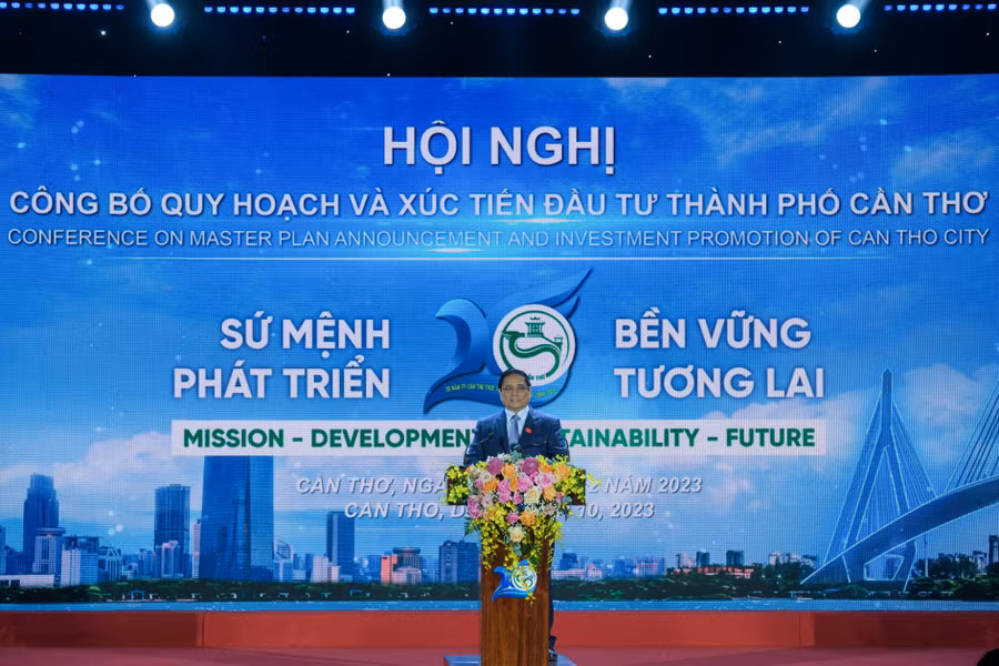 Thủ tướng Phạm Minh Chính nhận định TP Cần Thơ là trung tâm của vùng Đồng bằng sông Cửu Long.