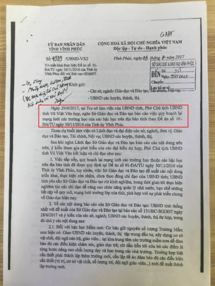 Công văn số 4939/UBND-VX2 ngày 3.7.2017 của UBND tỉnh chỉ đạo nội dung về trường THCS-THPT Hai Bà Trưng Vì sao UBND tỉnh Vĩnh Phúc kiên quyết “xóa sổ” ngôi trường 25 năm tuổi? (Kỳ 3) ảnh 3