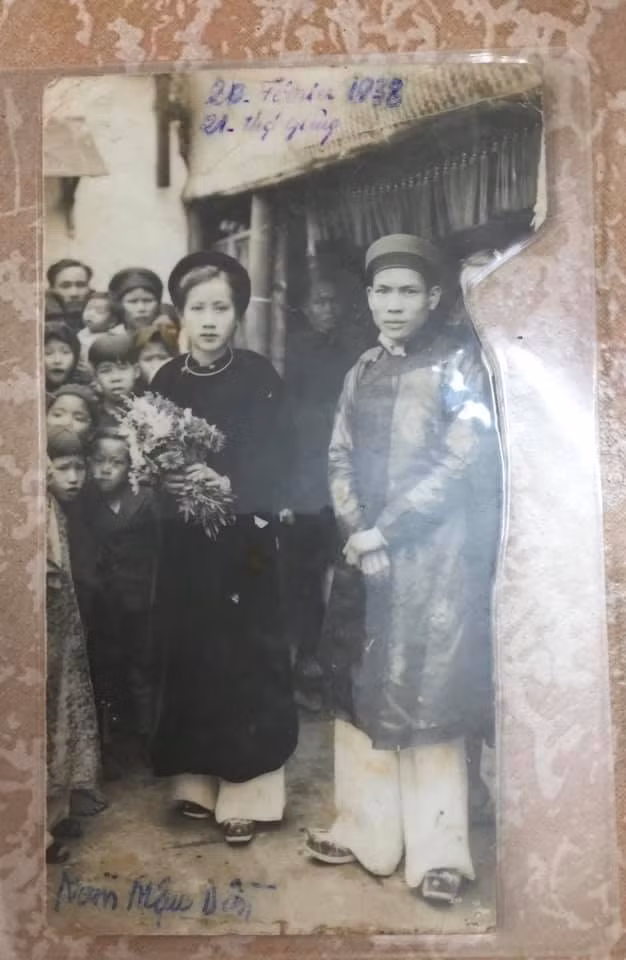 Cụ Tâm trong đám cưới năm 1938 (Ảnh NVCC).