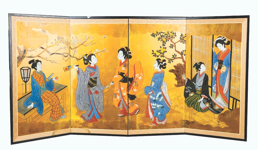 Trang nhã tường giấy Shoji