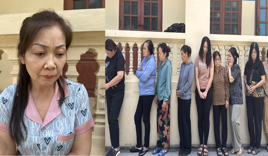 "Bà trùm" Ngô Thị Phương (trái) cùng đồng bọn. (Ảnh: CACC)