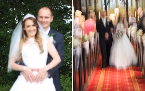 Cô dâu Chantelle vô cùng bực bội khi nhận được những bức hình cưới nhòe, rung. Ảnh: The Mirror.