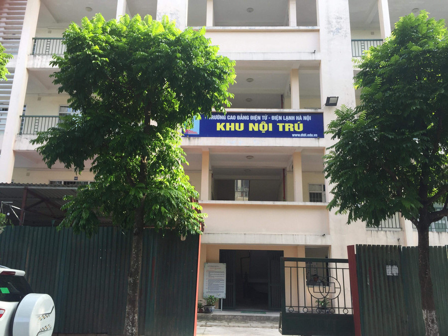 Khu nội trú trường CĐ Điện tử - Điện lạnh Hà Nội, là nơi các học viên của Trung tâm du học này học tập và sinh hoạt