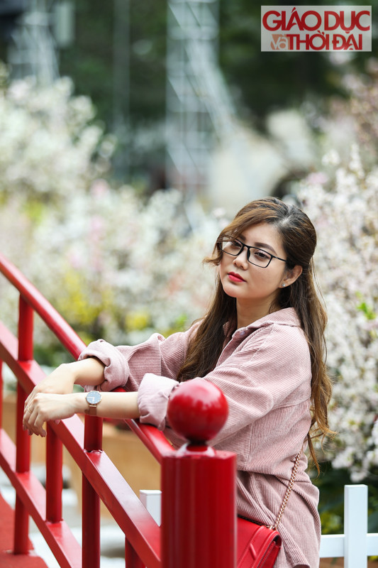 Giới trẻ Hà thành hào hứng check-in cùng hoa Anh đào Nhật Bản ảnh 2