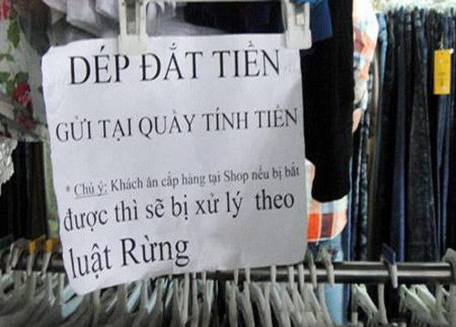 Ở đây có dùng luật rừng.