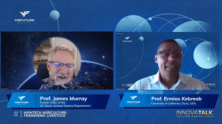 Các diễn giả tham dự buổi hội thảo đâu tiên với chủ đề "Nông nghiệp công nghệ cao: Biến đổi gien trong chăn nuôi".