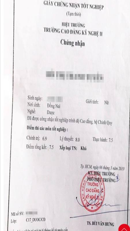 Sinh viên chỉ được cấp bằng tốt nghiệp tạm thời có thời hạn 6 tháng