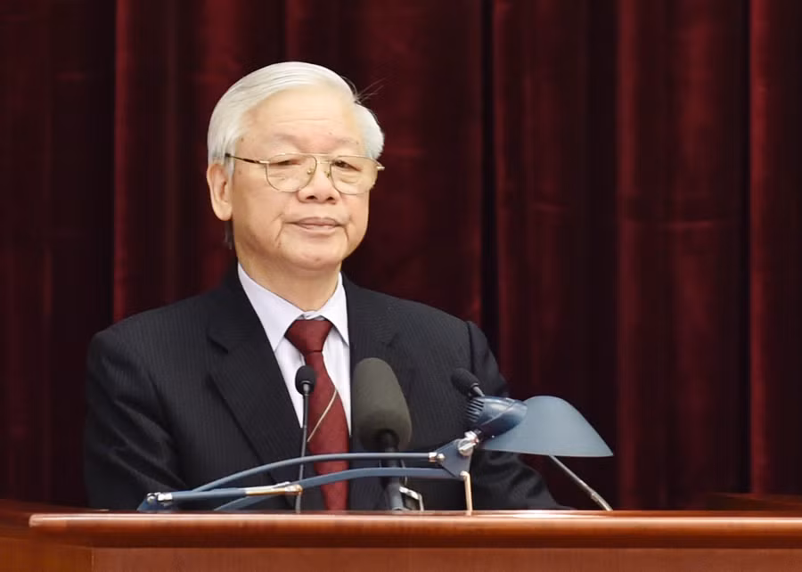 Tổng Bí thư, Chủ tịch nước Nguyễn Phú Trọng phát biểu khai mạc Hội nghị (Ảnh: Nhật Bắc)