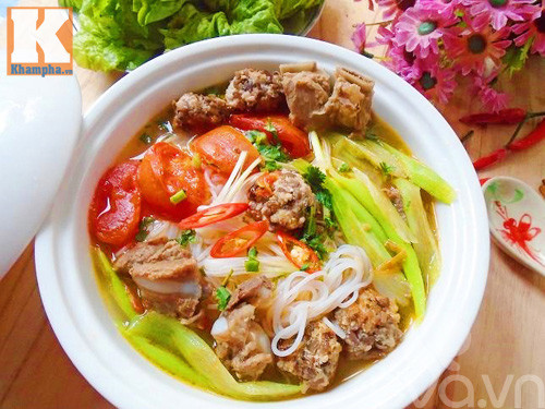  Thơm ngon món bún sườn chua