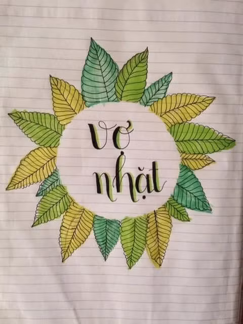 Tên tác phẩm được bạn học sinh dành nhiều tâm huyết thiết kế y như một logo đẹp mắt