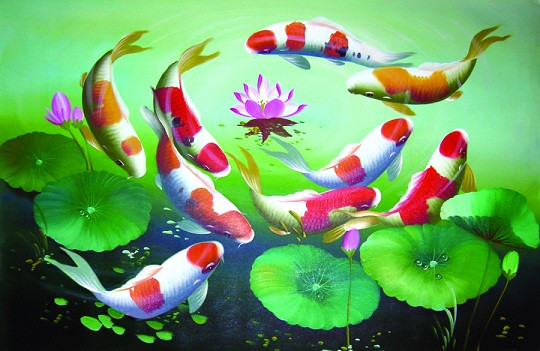 Treo tranh cá chép giúp thăng tiến 