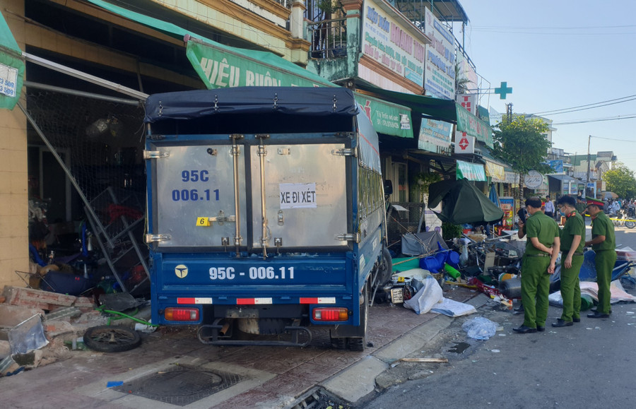 Hiện trường vụ tai nạn.