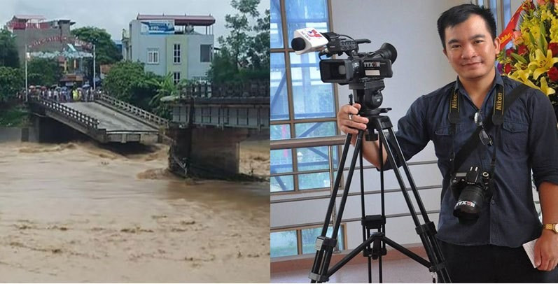 Phóng viên TTXVN bị lũ cuốn khi tác nghiệp ở Yên Bái ảnh 1  Phóng viên mất tích khi tác nghiệp trong lũ dữ Yên Bái - ảnh 1
