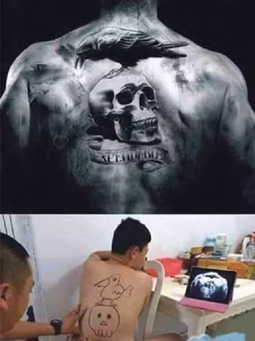 Nghệ thuật xăm trổ.