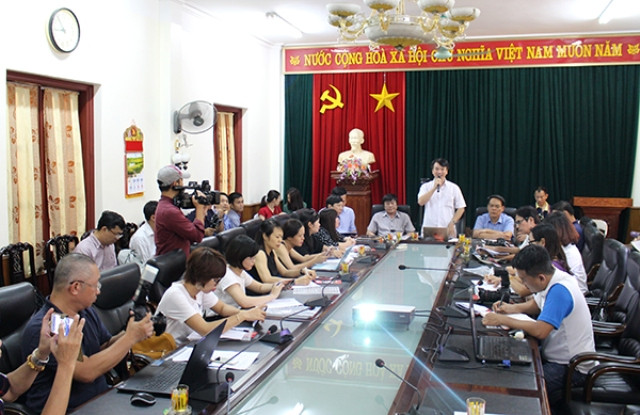 Lãnh đạo UBND huyện Thanh Hà thông tin về Lễ hội vải thiều Thanh Hà - Hải Dương 2018