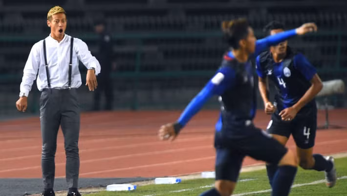 Tiền vệ Keisuke Honda đang dẫn dắt ĐT Campuchia.