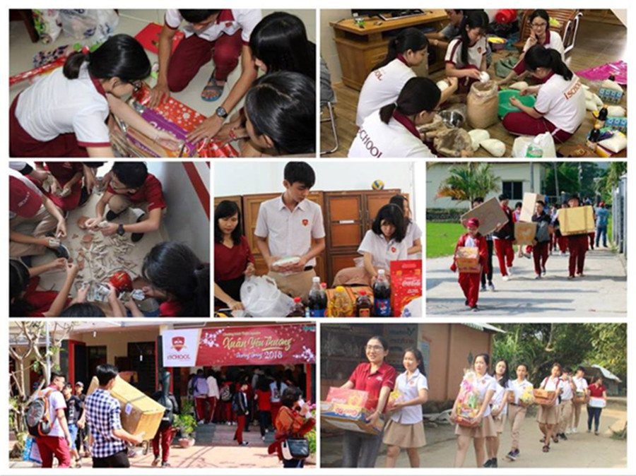 Các em học sinh tự tay chuẩn bị những phần quà tặng cho chuyến hành trình Xuân yêu thương Các em học sinh tự tay chuẩn bị những phần quà tặng cho chuyến hành trình Xuân yêu thương