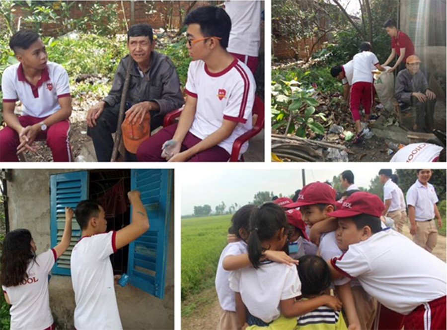 Các em học sinh hăng hái lau dọn, sửa sang nhà cửa, mang Tết ấm về với những gia đình khó khăn Các em học sinh hăng hái lau dọn, sửa sang nhà cửa, mang Tết ấm về với những gia đình khó khăn