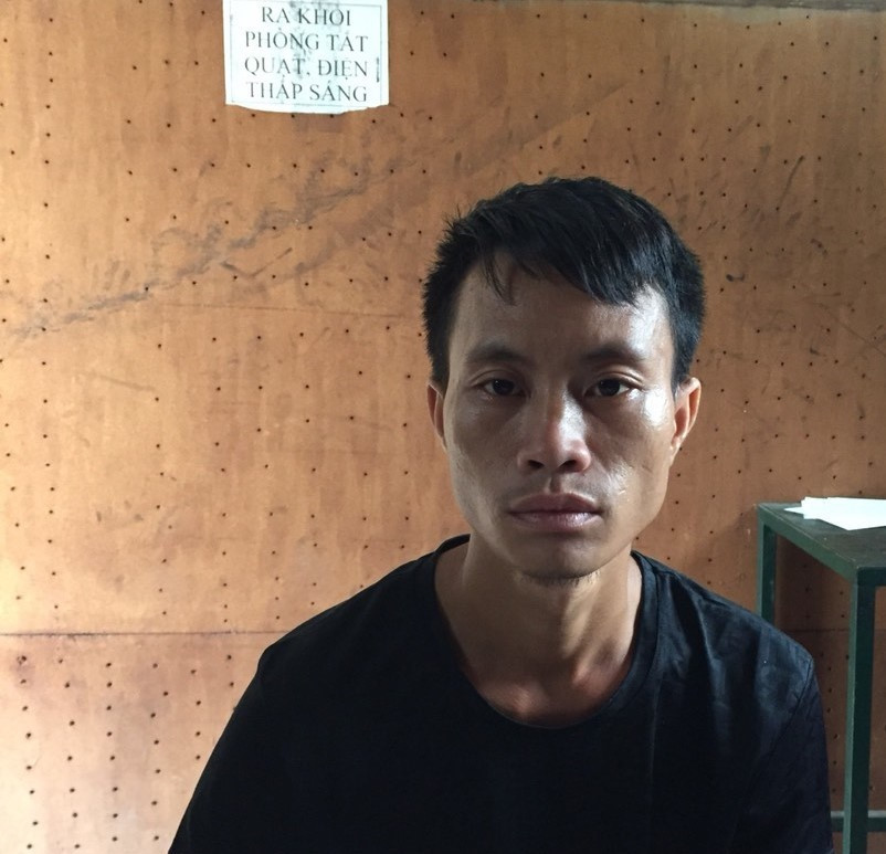 Trần Văn Triệu tại cơ quan công an