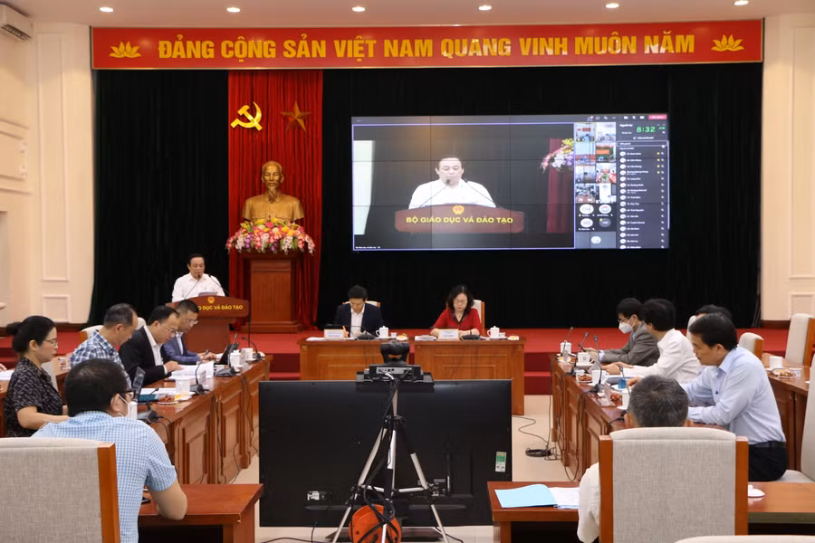 Các đại biểu tham dự hội nghị trực tuyến. Ảnh: Khôi Nguyên.