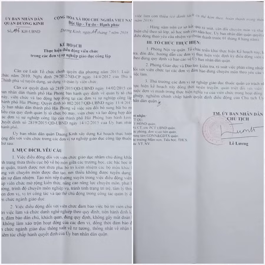 Kế hoạch điều động giáo viên tiếng Anh bậc Trung học cơ sở sang Tiểu học của quận Dương Kinh Kế hoạch điều động giáo viên tiếng Anh bậc Trung học cơ sở sang Tiểu học của quận Dương Kinh