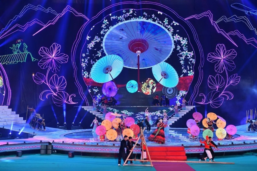 Không gian văn hóa vùng cao được tái hiện.