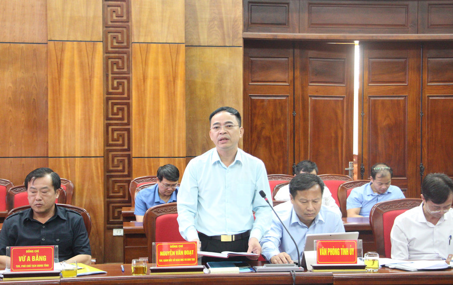Ông Nguyễn Văn Đoạt, Giám đốc Sở GD&ĐT Điện Biên phát biểu tại buổi làm việc. Ông Nguyễn Văn Đoạt, Giám đốc Sở GD&ĐT Điện Biên phát biểu tại buổi làm việc.