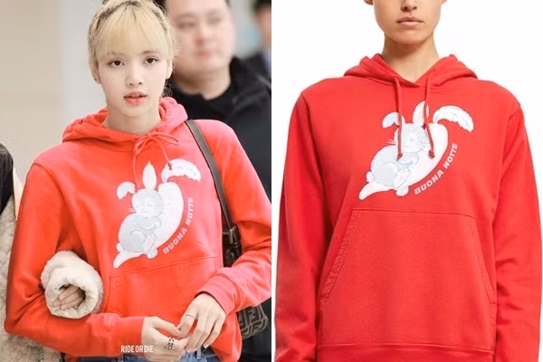 "Choáng" với bộ sưu tập áo nỉ cả trăm triệu đồng của Lisa BLACKPINK ảnh 6 f