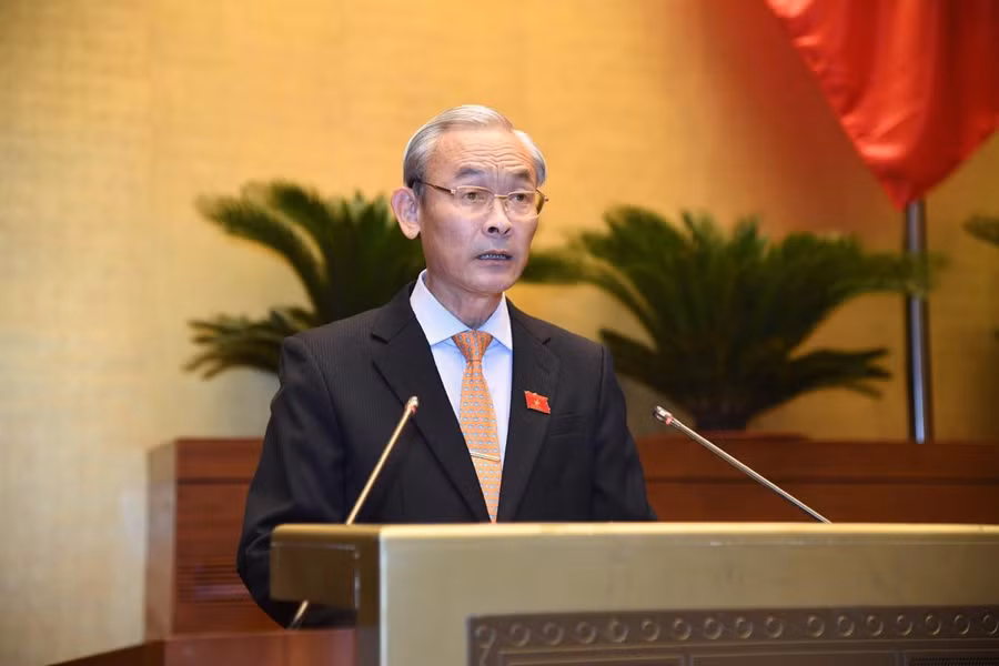 Chủ nhiệm Ủy ban Tài chính-Ngân sách Nguyễn Phú Cường tại kỳ họp thứ Nhất, Quốc hội khóa XV.