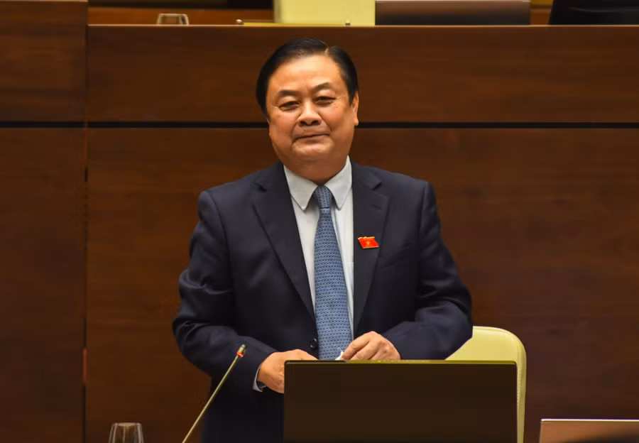 Bộ trưởng Bộ NN&PTNT Lê Minh Hoan tại kỳ họp thứ Nhất Quốc hội khóa XV. Ảnh: Quang Khánh.