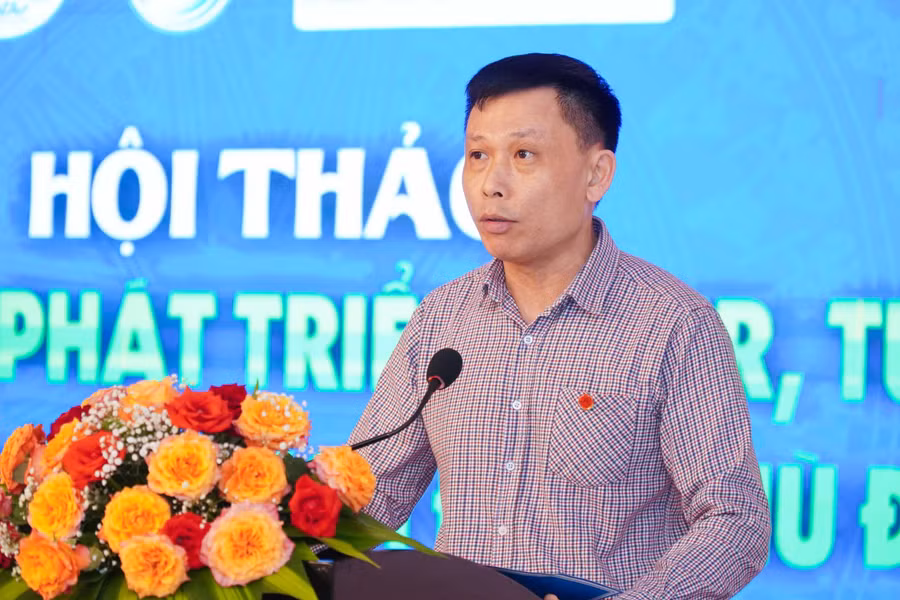 Ông Nguyễn Thành Lợi, Tổng Biên tập Báo Kinh tế và Đô thị phát biểu tại hội thảo.