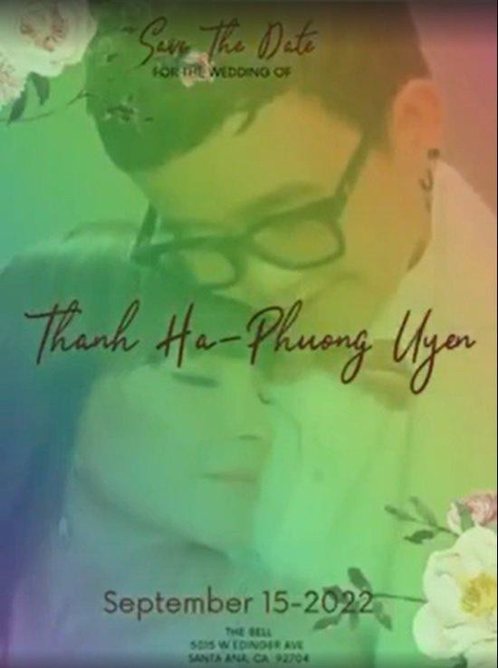 Thiệp cưới độc đáo của cặp đôi Thanh Hà - Phương Uyên.