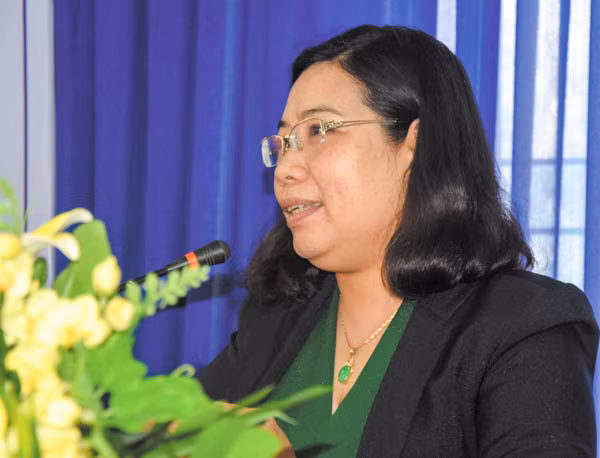 Bà Hồ Thị Cẩm Đào, Trưởng ban Dân vận, Trưởng đoàn Đại biểu Quốc hội tỉnh Sóc Trăng. Ảnh: Báo Sóc Trăng